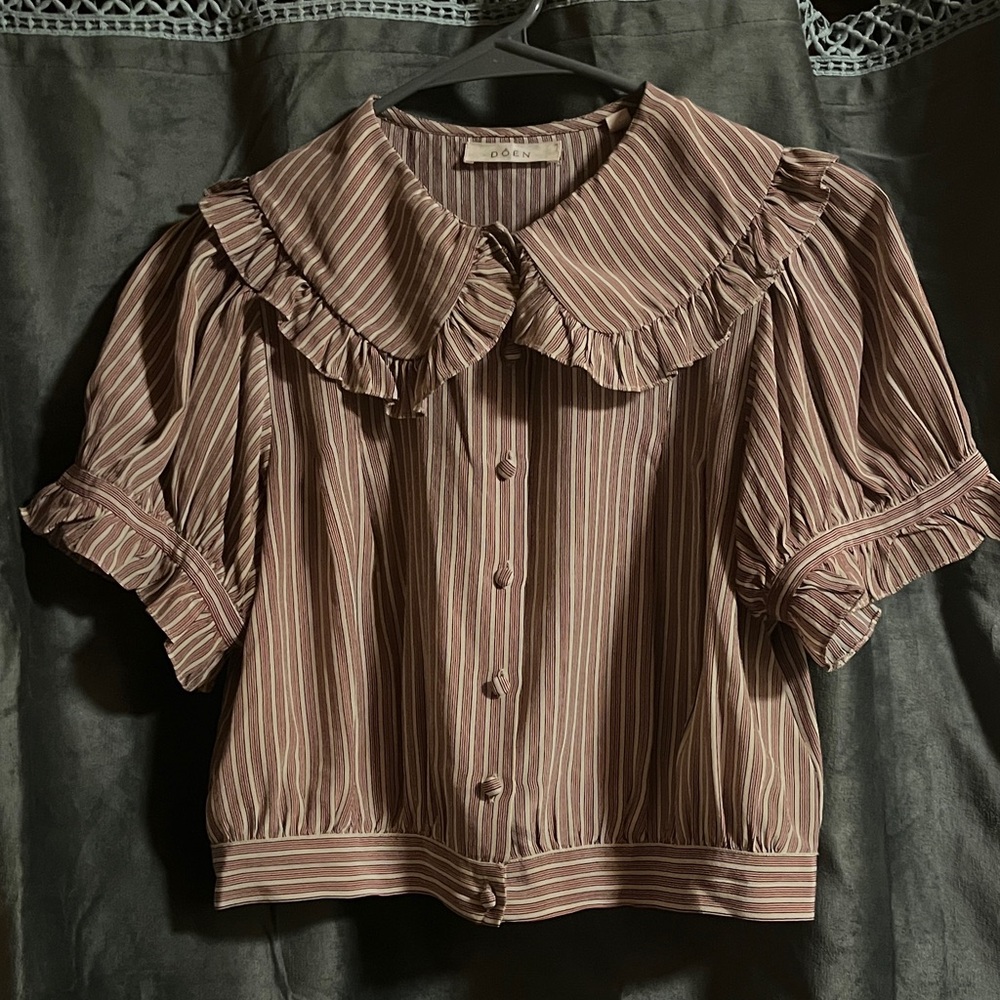 Doen Sparrow Blouse in Seafarer Stripe, Small
